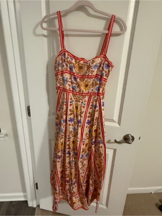 Hill House Dresses & Skirts - Hill House Margot Red Stripe Floral Dress